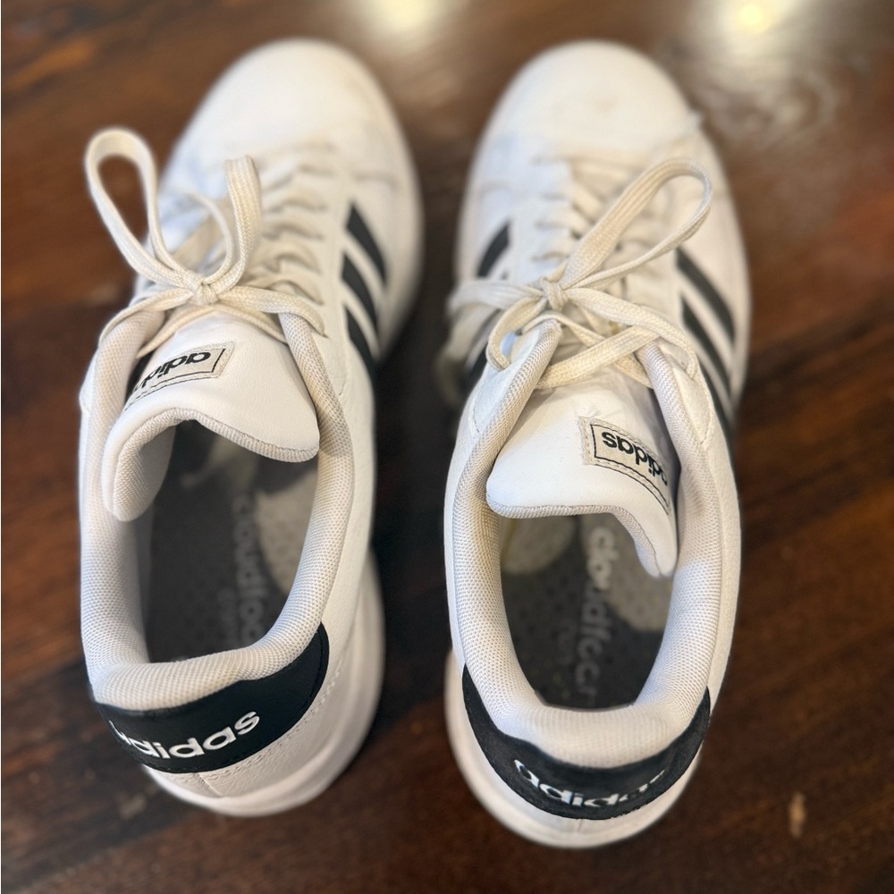 Adidas White and Black Athletic Sneakers